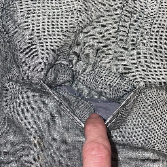 •ANN TAYLOR LOFT•GRAY & BLACK LINEN/RAYON BLEND CUFFED SHORTS SIZE 6 - Picture 5 of 9